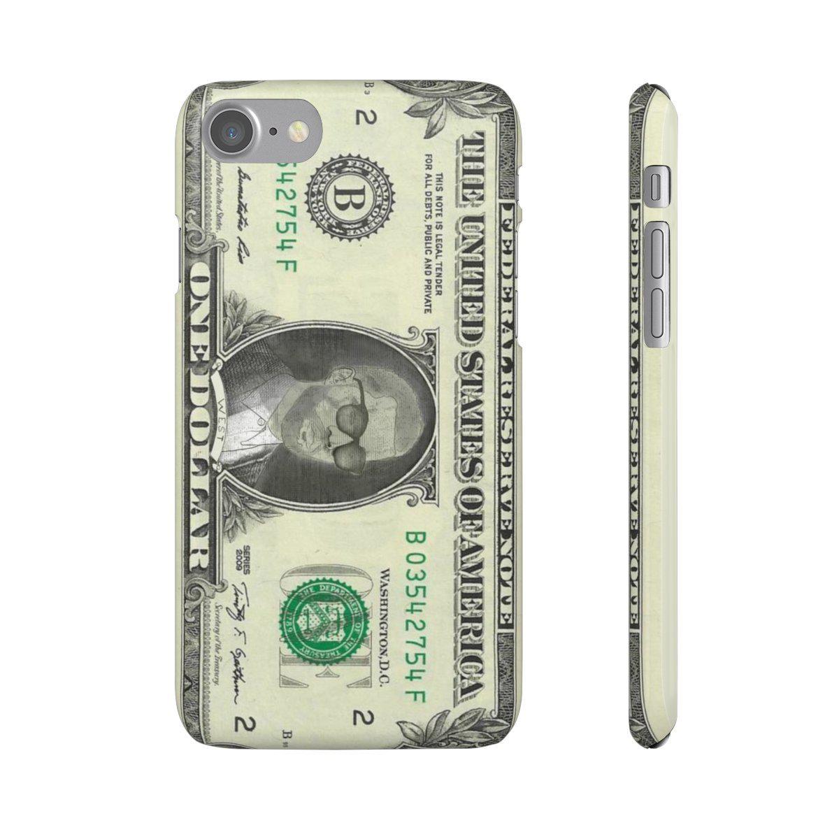 Kanye West President face on 1 dollar bill case iPhone Snap Case-Archethype