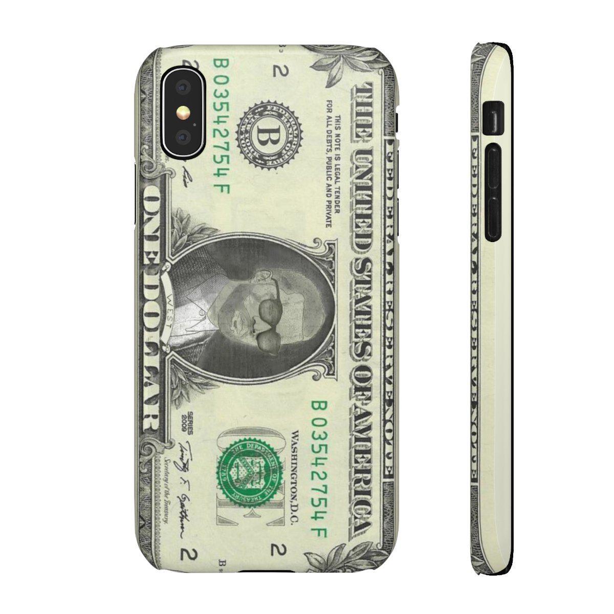 Kanye West President face on 1 dollar bill case iPhone Snap Case-Archethype