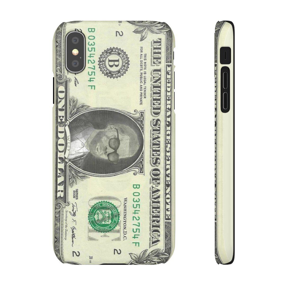 Kanye West President face on 1 dollar bill case iPhone Snap Case-Archethype