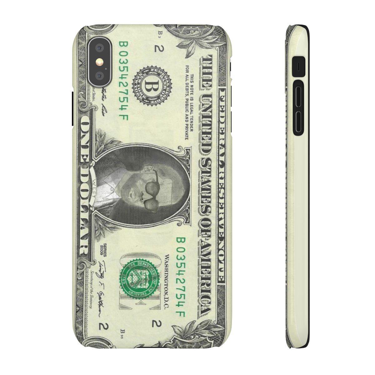 Kanye West President face on 1 dollar bill case iPhone Snap Case-Archethype