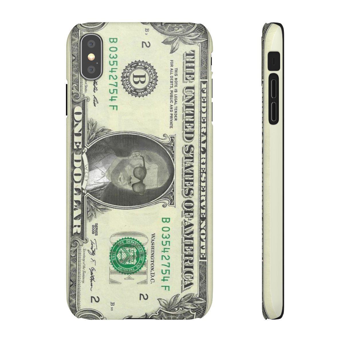 Kanye West President face on 1 dollar bill case iPhone Snap Case-iPhone XS MAX-Matte-Archethype