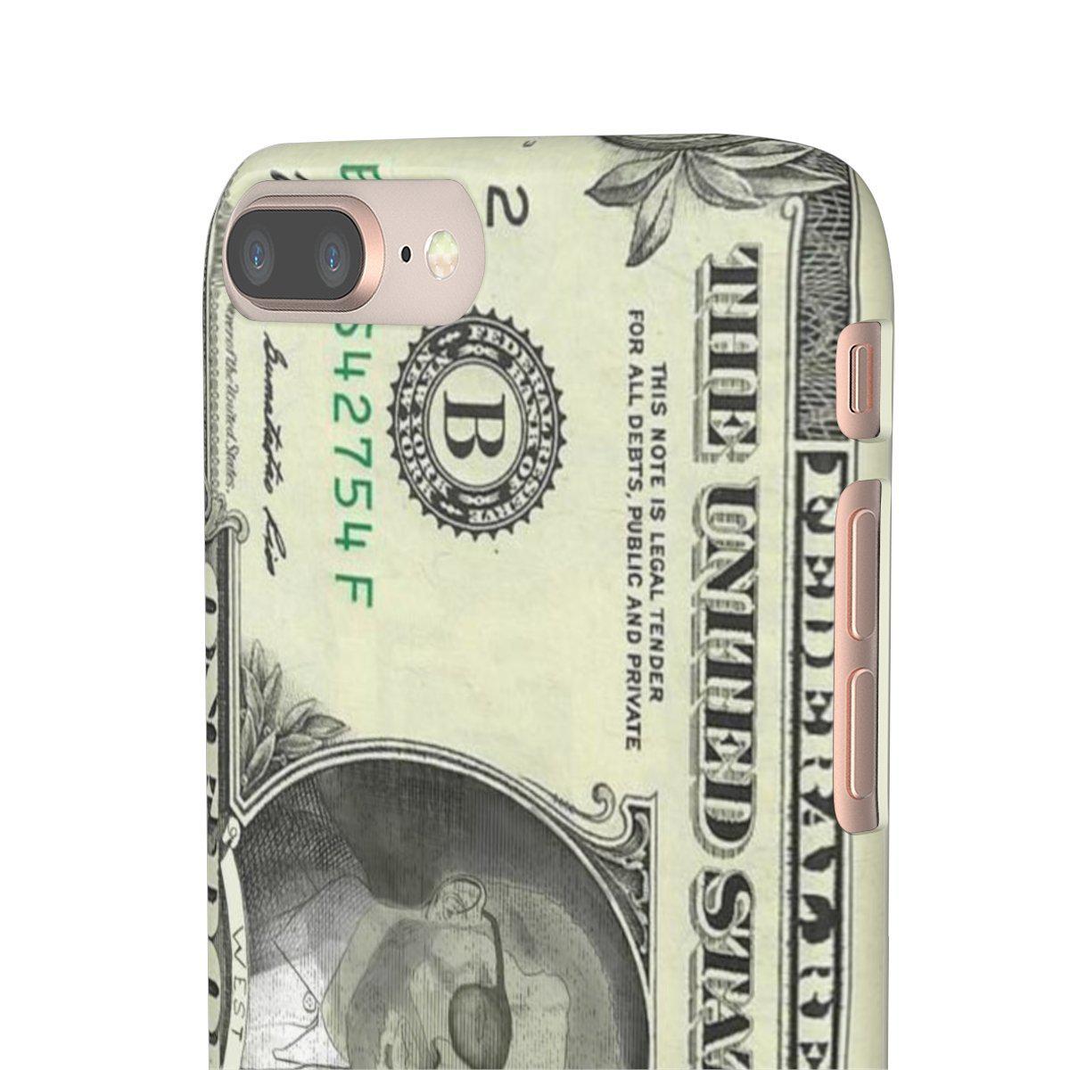 Kanye West President face on 1 dollar bill case iPhone Snap Case-iPhone 8 Plus-Glossy-Archethype