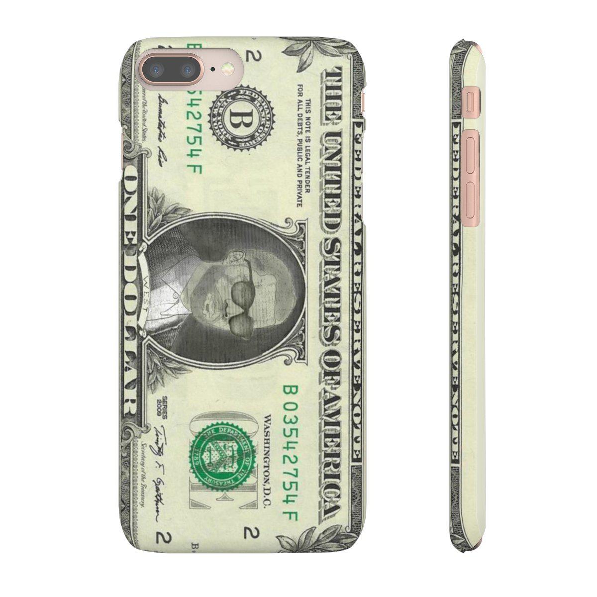 Kanye West President face on 1 dollar bill case iPhone Snap Case-iPhone 8 Plus-Matte-Archethype