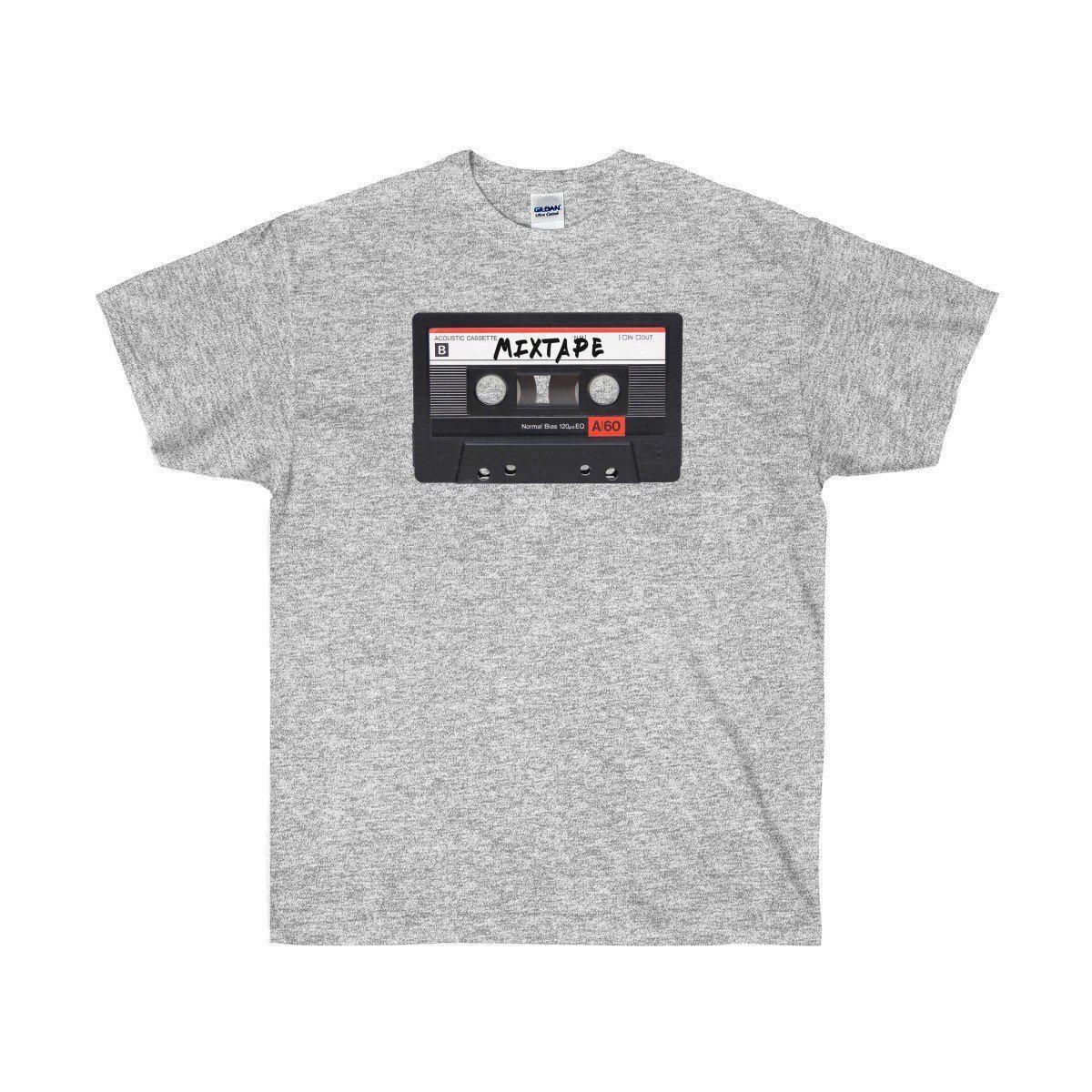 Mixtape Ultra Cotton Tee Shirt - 90's Retro Hip Hop tee-Sport Grey-S-Archethype