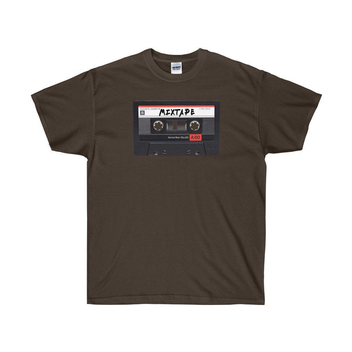 Mixtape Ultra Cotton Tee Shirt - 90's Retro Hip Hop tee-Dark Chocolate-S-Archethype