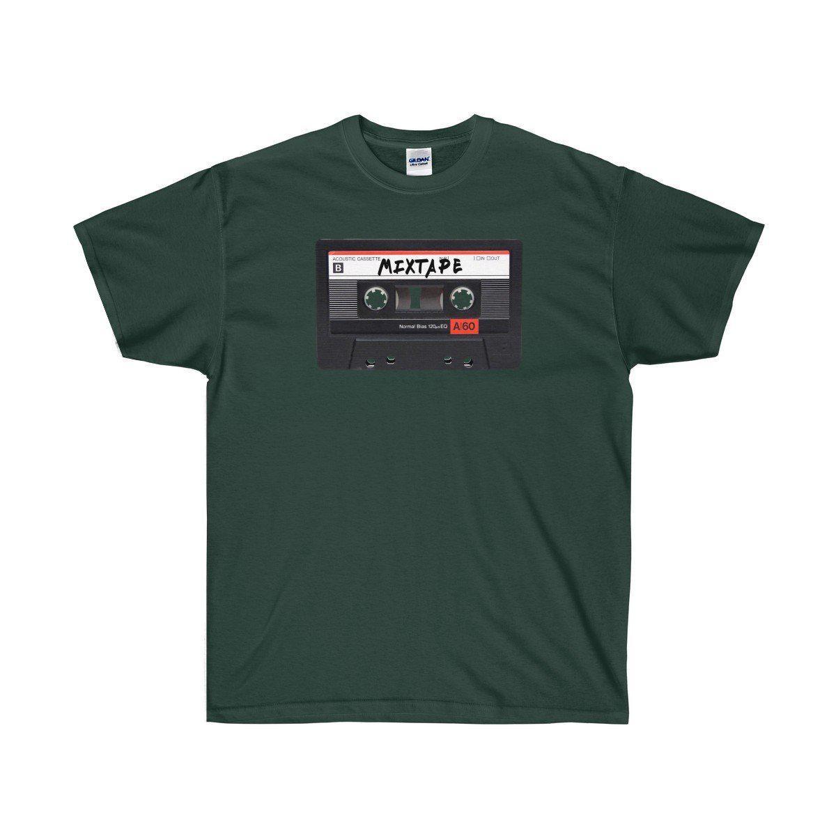 Mixtape Ultra Cotton Tee Shirt - 90's Retro Hip Hop tee-Forest Green-S-Archethype