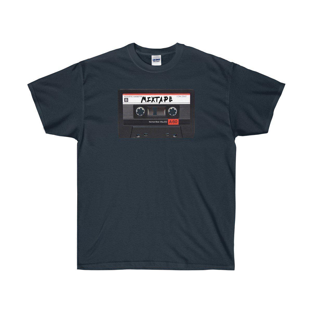 Mixtape Ultra Cotton Tee Shirt - 90's Retro Hip Hop tee-Navy-S-Archethype
