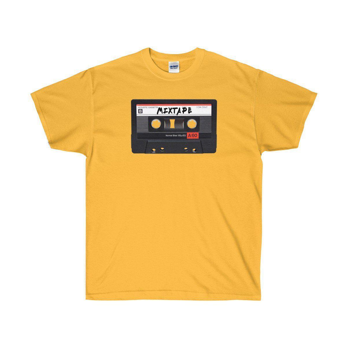 Mixtape Ultra Cotton Tee Shirt - 90's Retro Hip Hop tee-Gold-L-Archethype