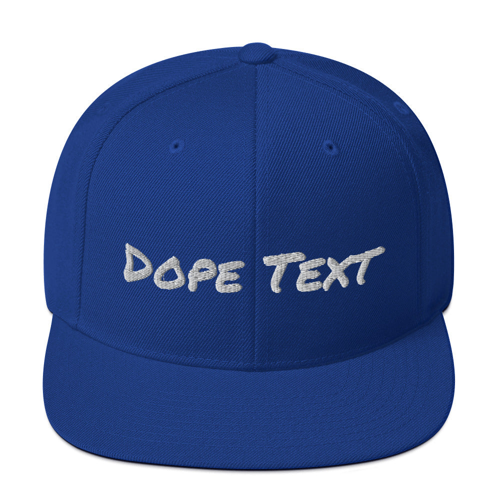 Custom embroidered text Snapback Cap - Free personalization customization Hat Cap-Royal Blue-Archethype