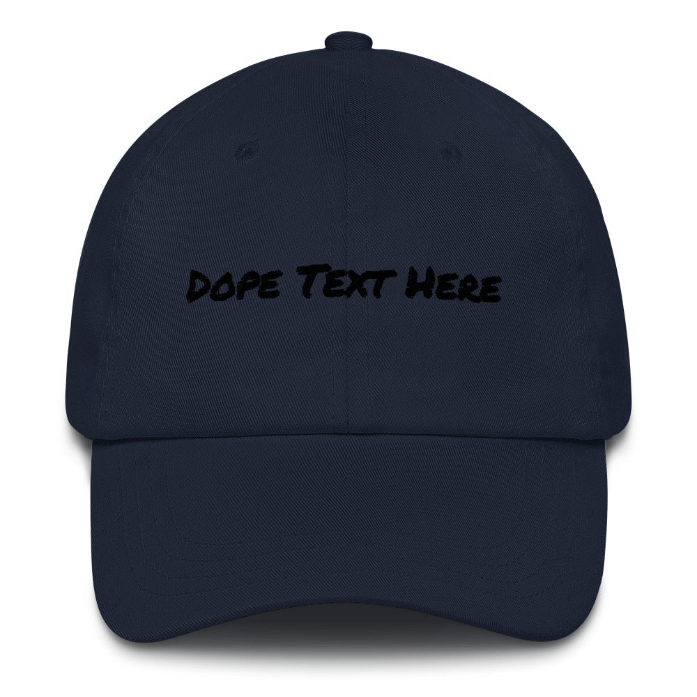 Custom embroidered Dad hat - Put your personalized text on this dope dad cap-Navy-Archethype