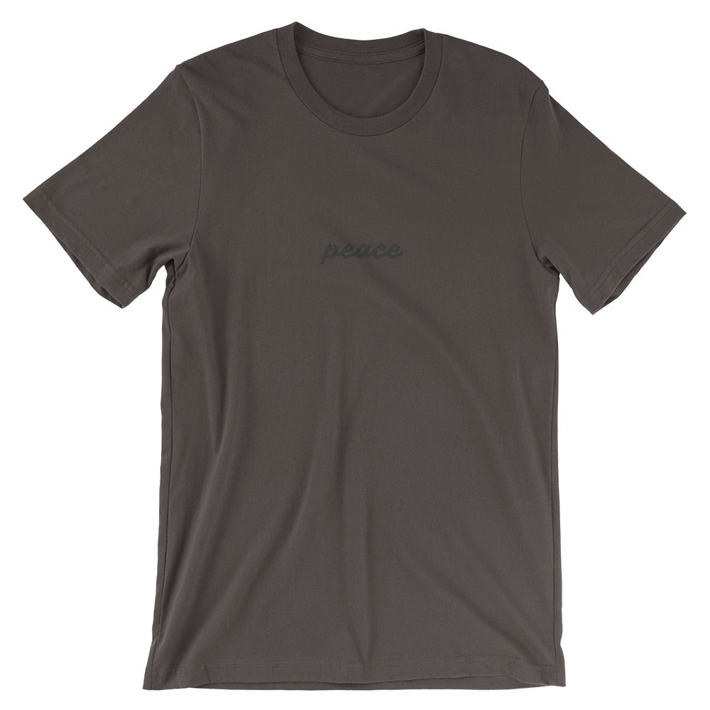 Personalized chest embroidery word T-Shirt-Brown-S-Archethype