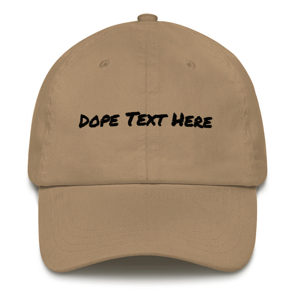 Custom embroidered Dad hat - Put your personalized text on this dope dad cap-Khaki-Archethype