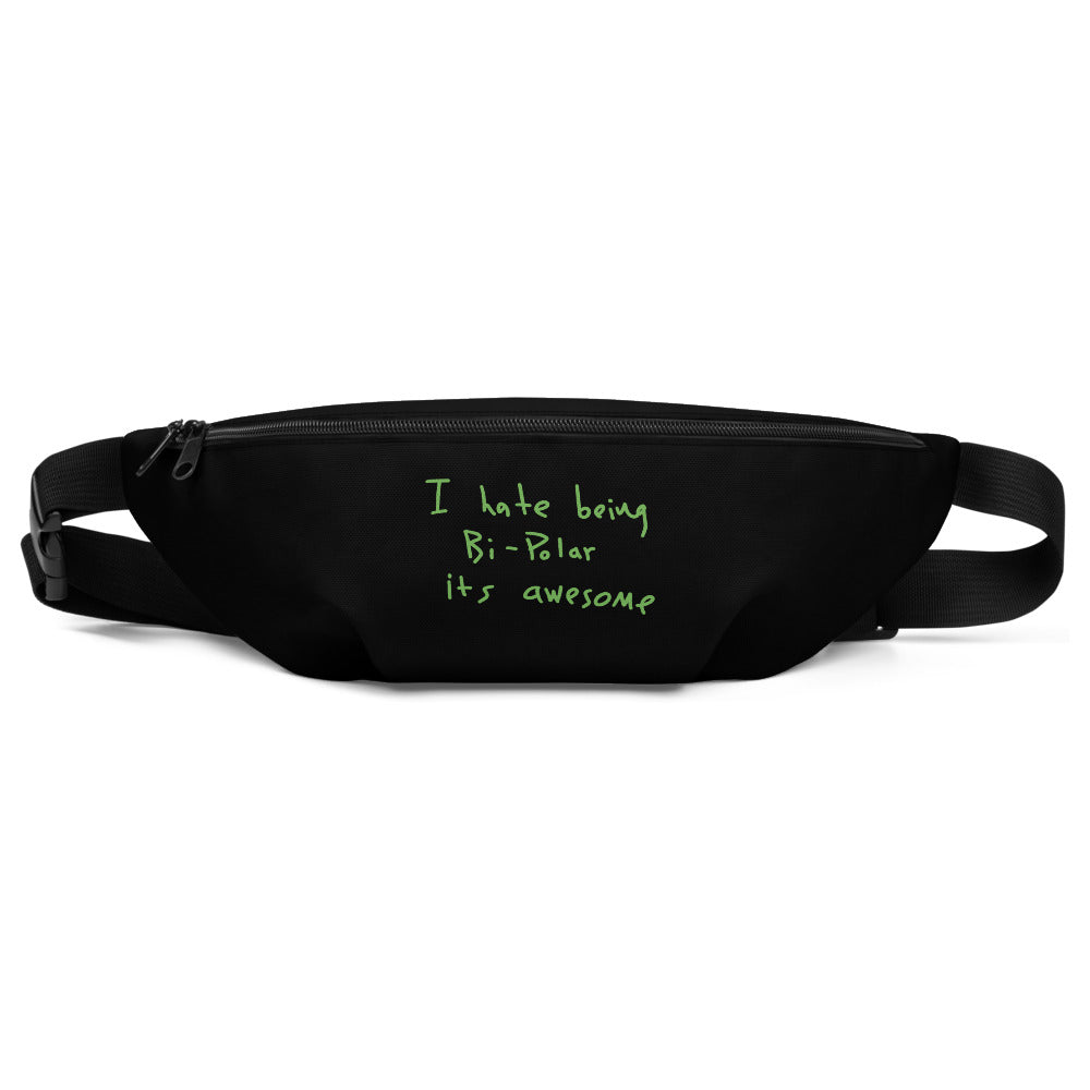 I hate being bi-polar it's awesome Fanny Pack - Wyoming Kanye West inspired-S/M-Archethype