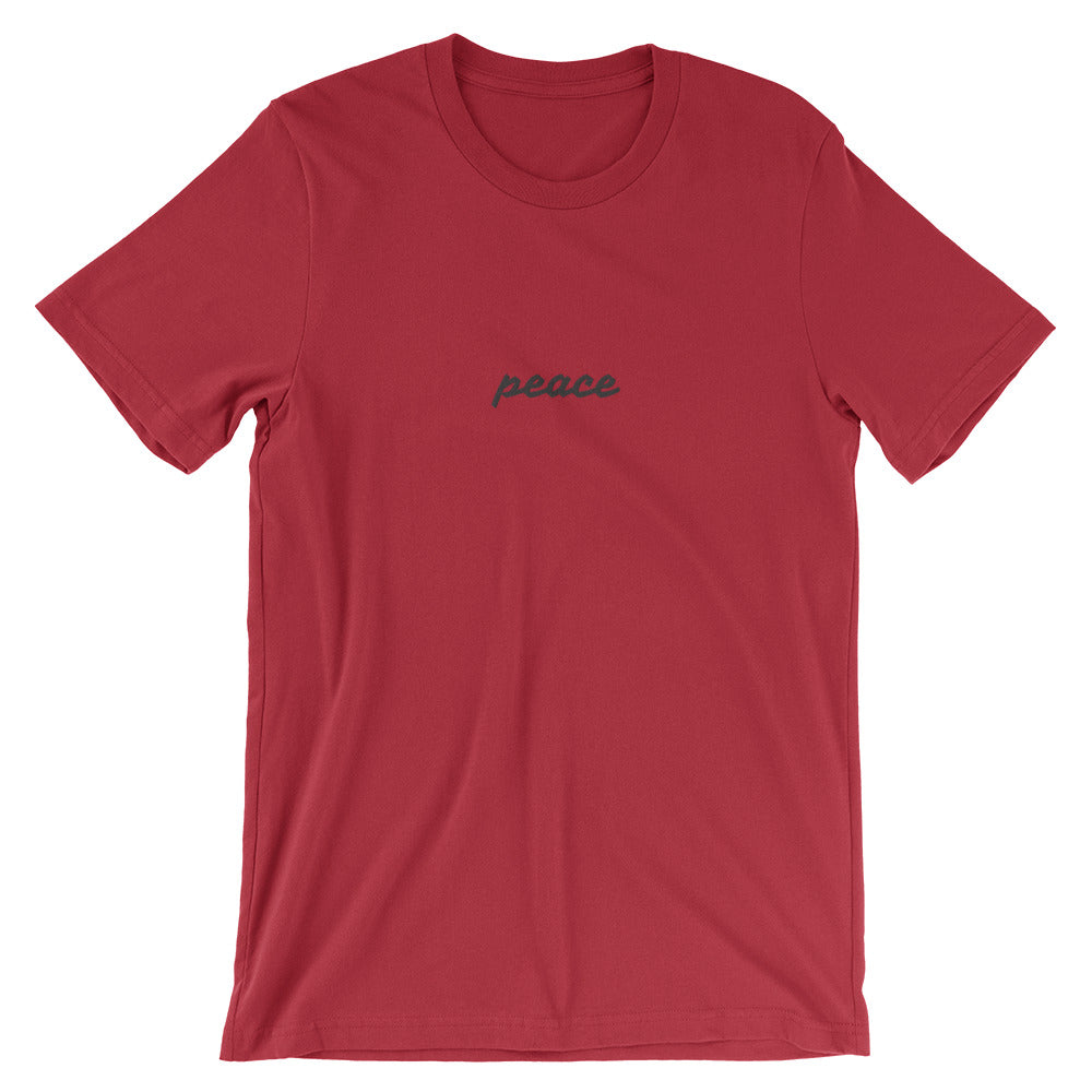 Personalized chest embroidery word T-Shirt-Red-S-Archethype