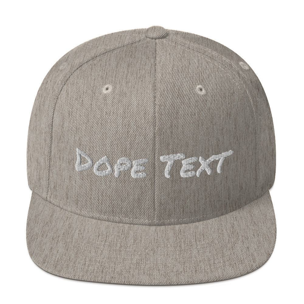 Custom embroidered text Snapback Cap - Free personalization customization Hat Cap-Heather Grey-Archethype
