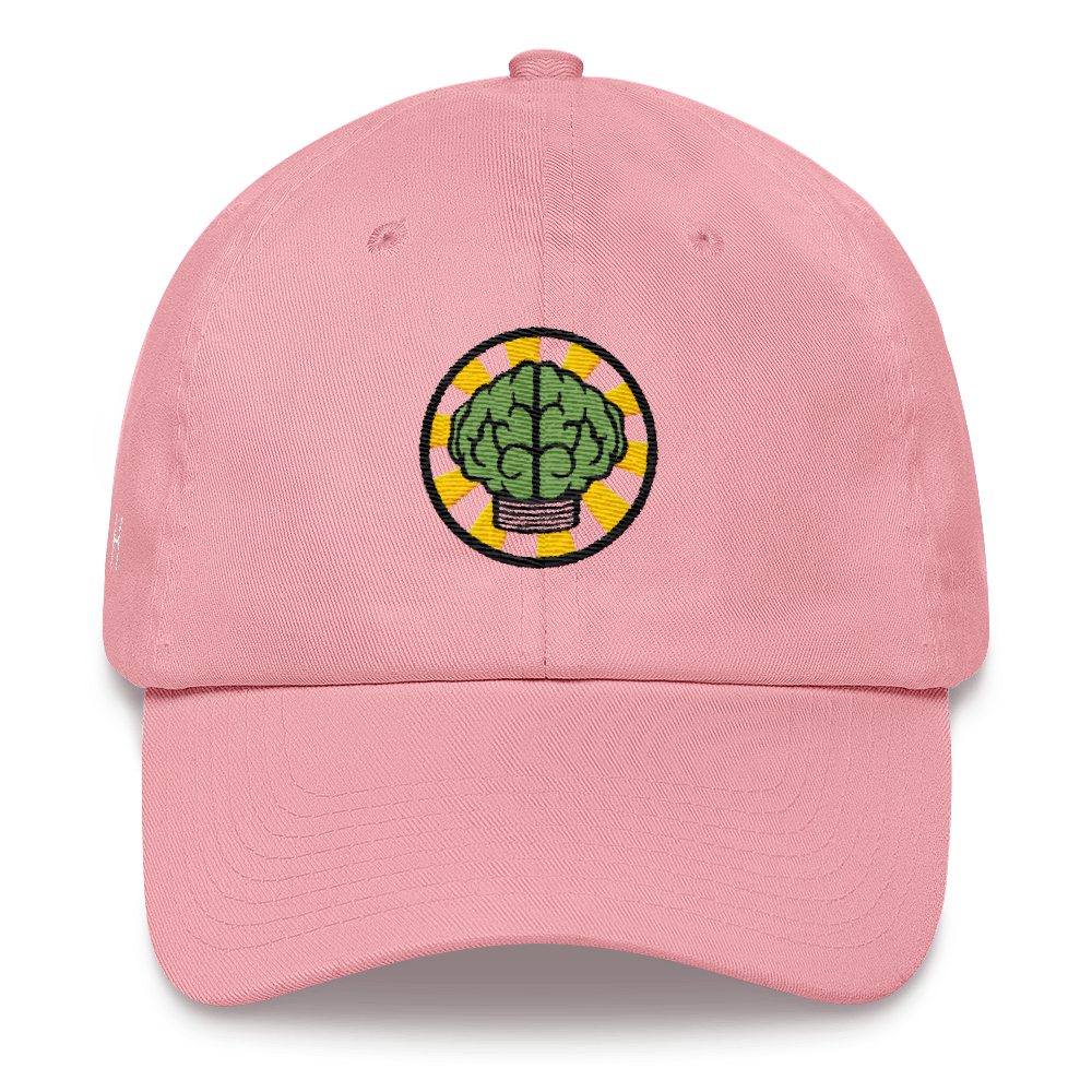 NERD Brain logo embroidery Dad cap snapback. Pharrell Williams, Chad Hugo & Shay Haley.-Pink-Archethype