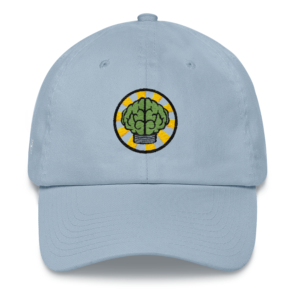 NERD Brain logo embroidery Dad cap snapback. Pharrell Williams, Chad Hugo & Shay Haley.-Light Blue-Archethype