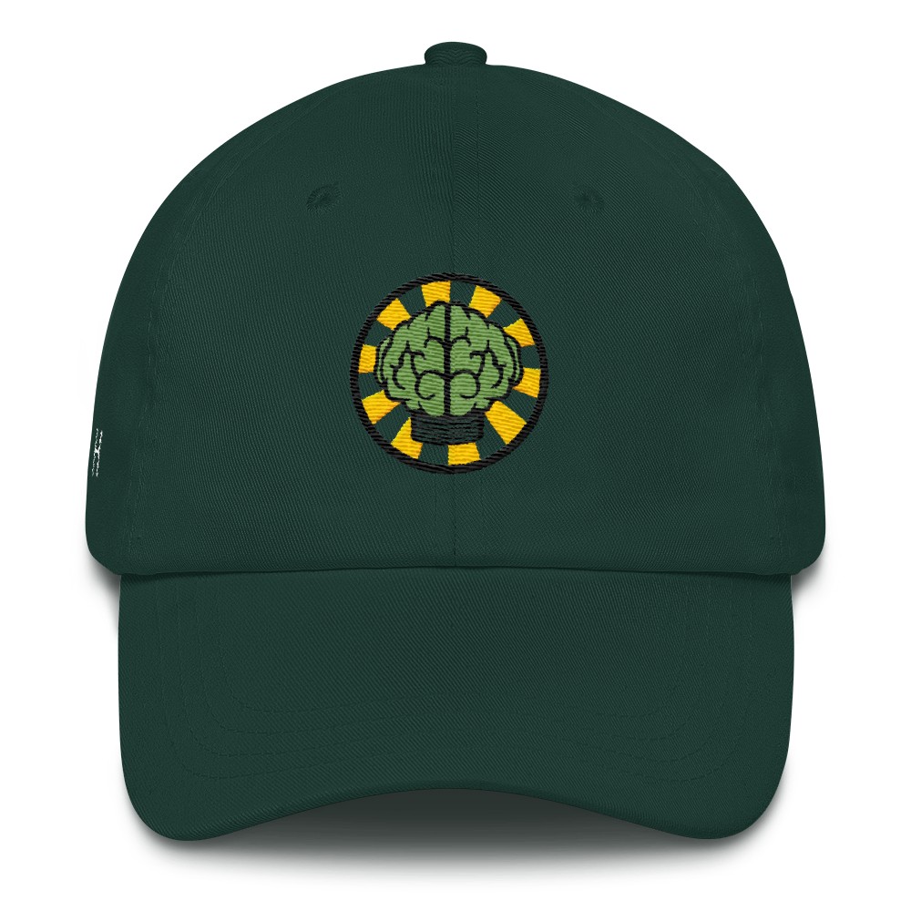 NERD Brain logo embroidery Dad cap snapback. Pharrell Williams, Chad Hugo & Shay Haley.-Spruce-Archethype