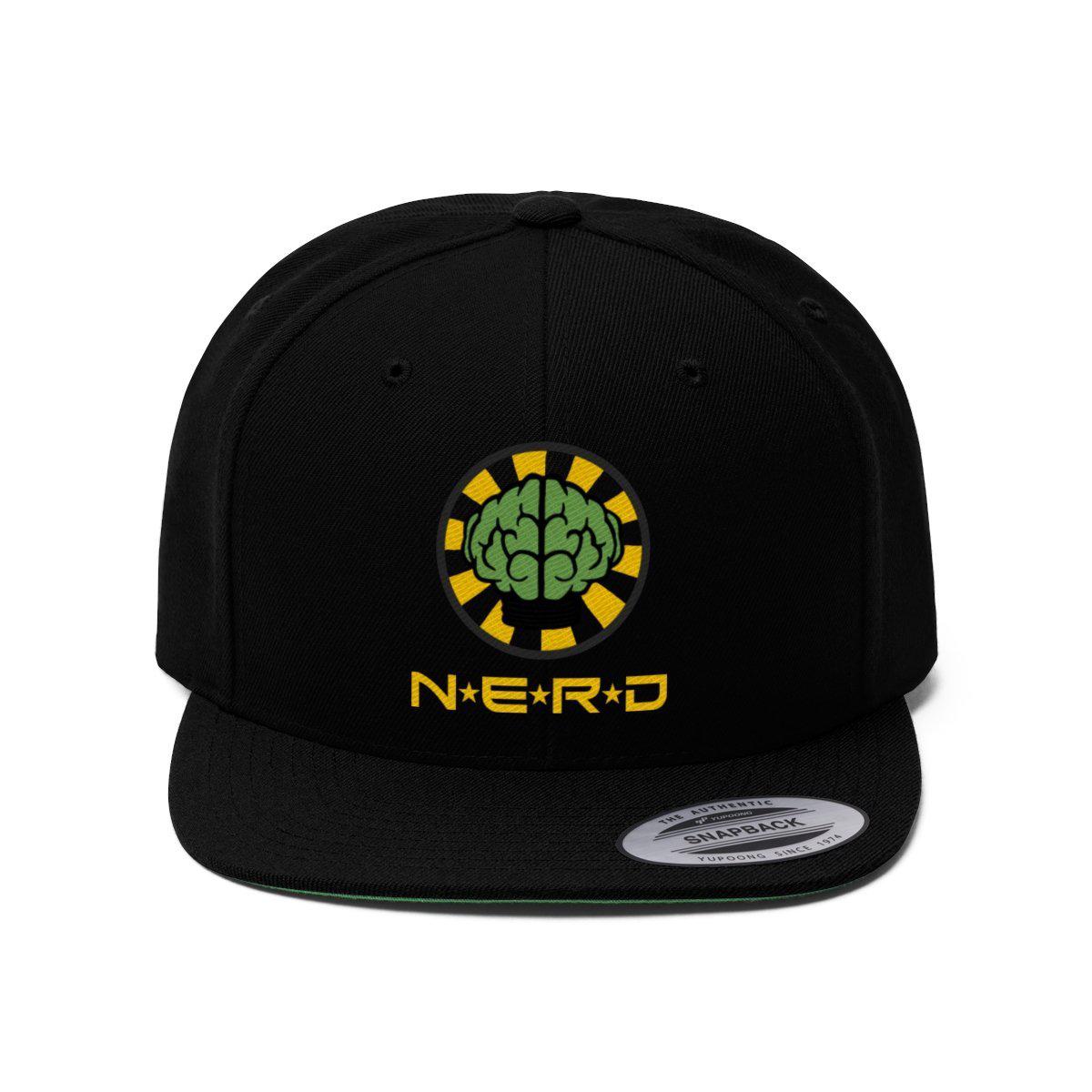 N*E*R*D Unisex Flat Bill Hat-Black-One size-Archethype