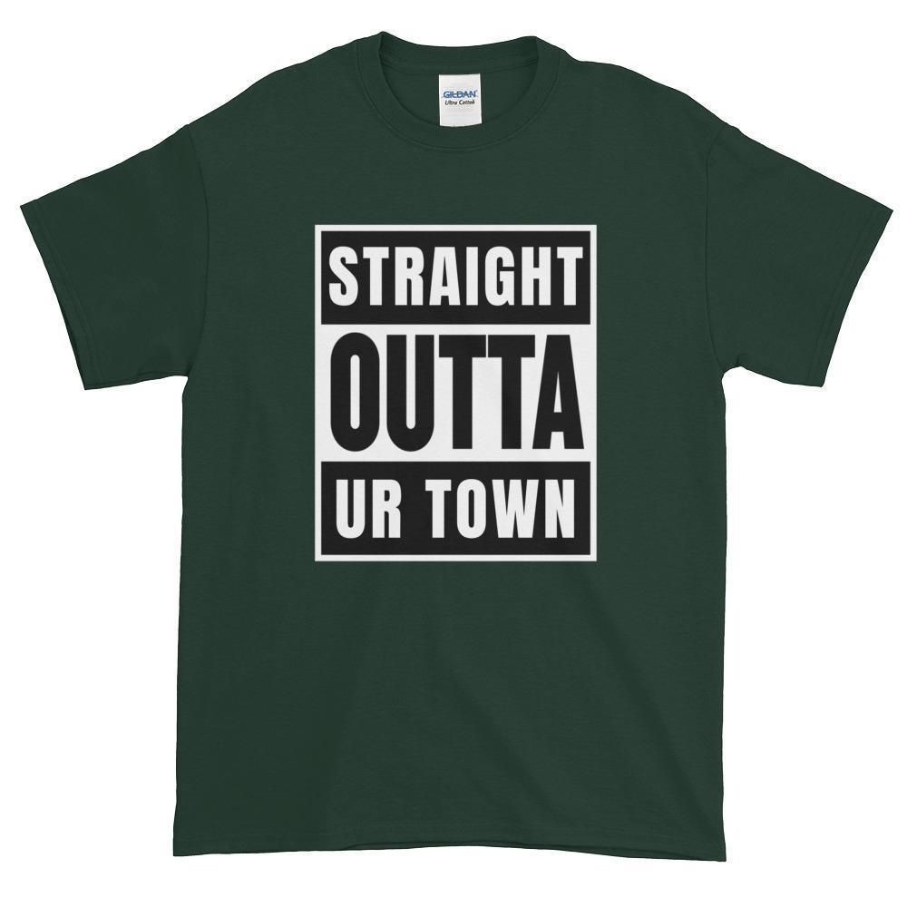 Personalized Straight outta Compton or Your Town Short-Sleeve T-Shirt-Forest-S-Archethype