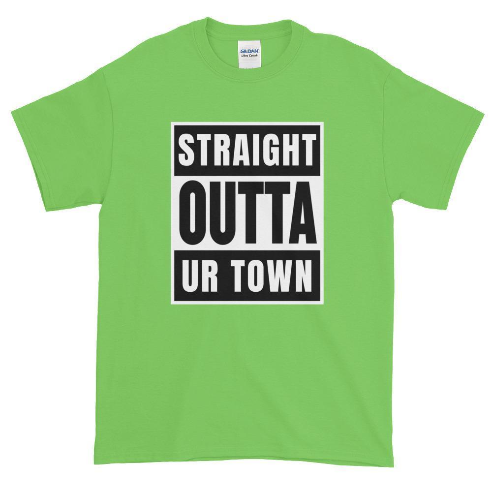 Personalized Straight outta Compton or Your Town Short-Sleeve T-Shirt-Lime-S-Archethype