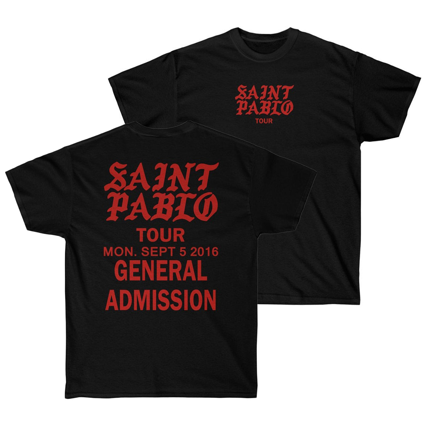 Saint Pablo Tour Kanye West Unisex Concert T-Shirt