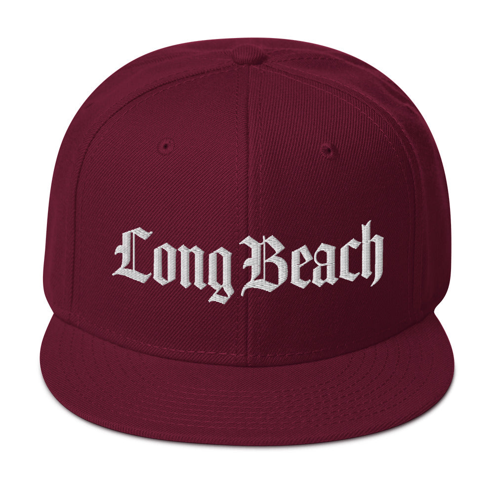 Long Beach Gangsta West Side Snapback Cap-Burgundy maroon-Archethype