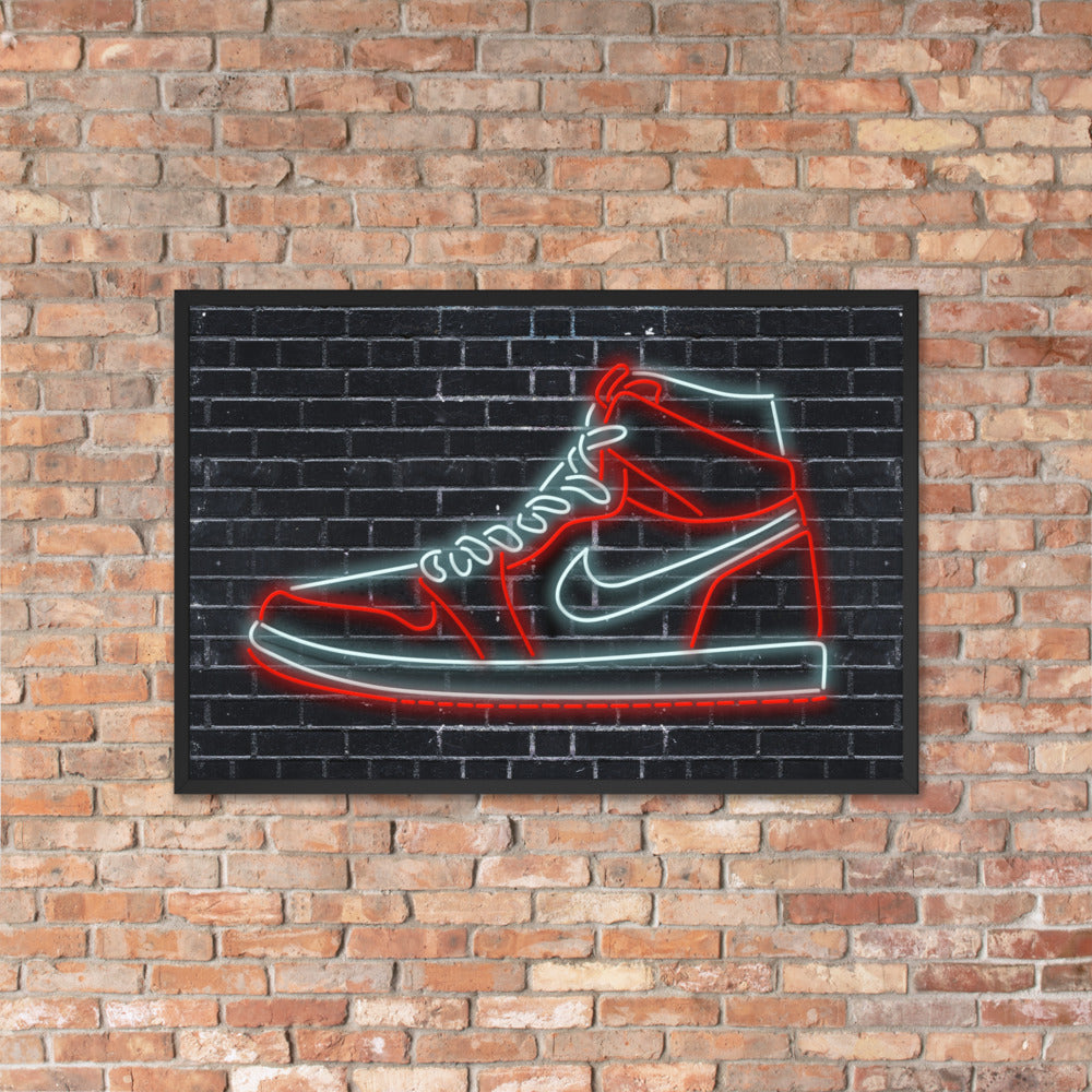 Nike Air Jordans Neon Sneakers Poster - Michael Jordan Wall Art Shoe Art with Nike Sneakers-Archethype