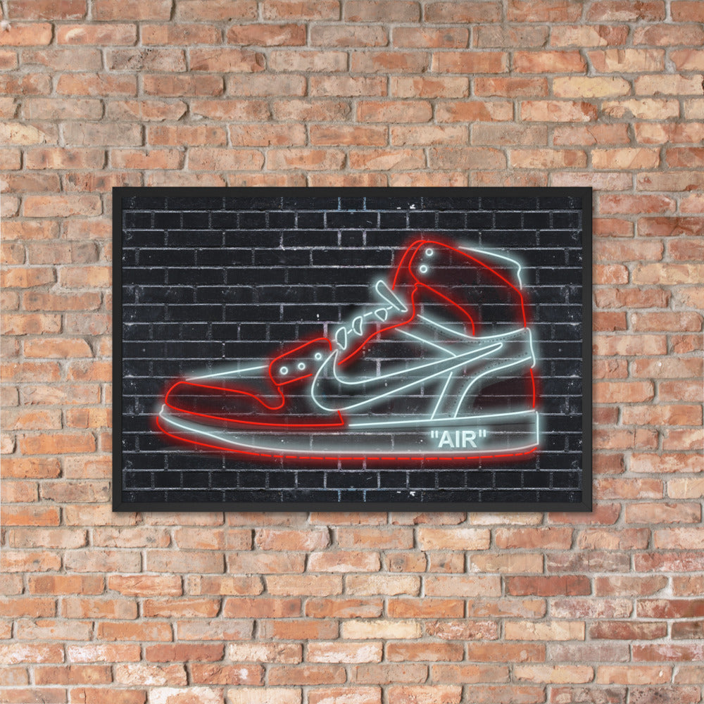 Nike Air Jordans Neon Sneakers Poster - Michael Jordan Wall Art Shoe Art with Nike Sneakers-Archethype