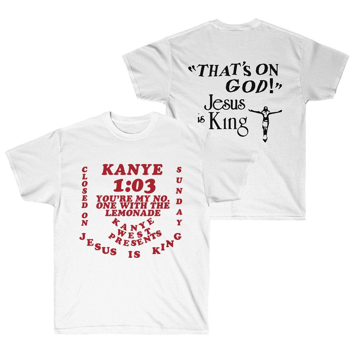 Jesus is King Kanye West Sunday Service Unisex Heavy Cotton T-Shirt-Archethype