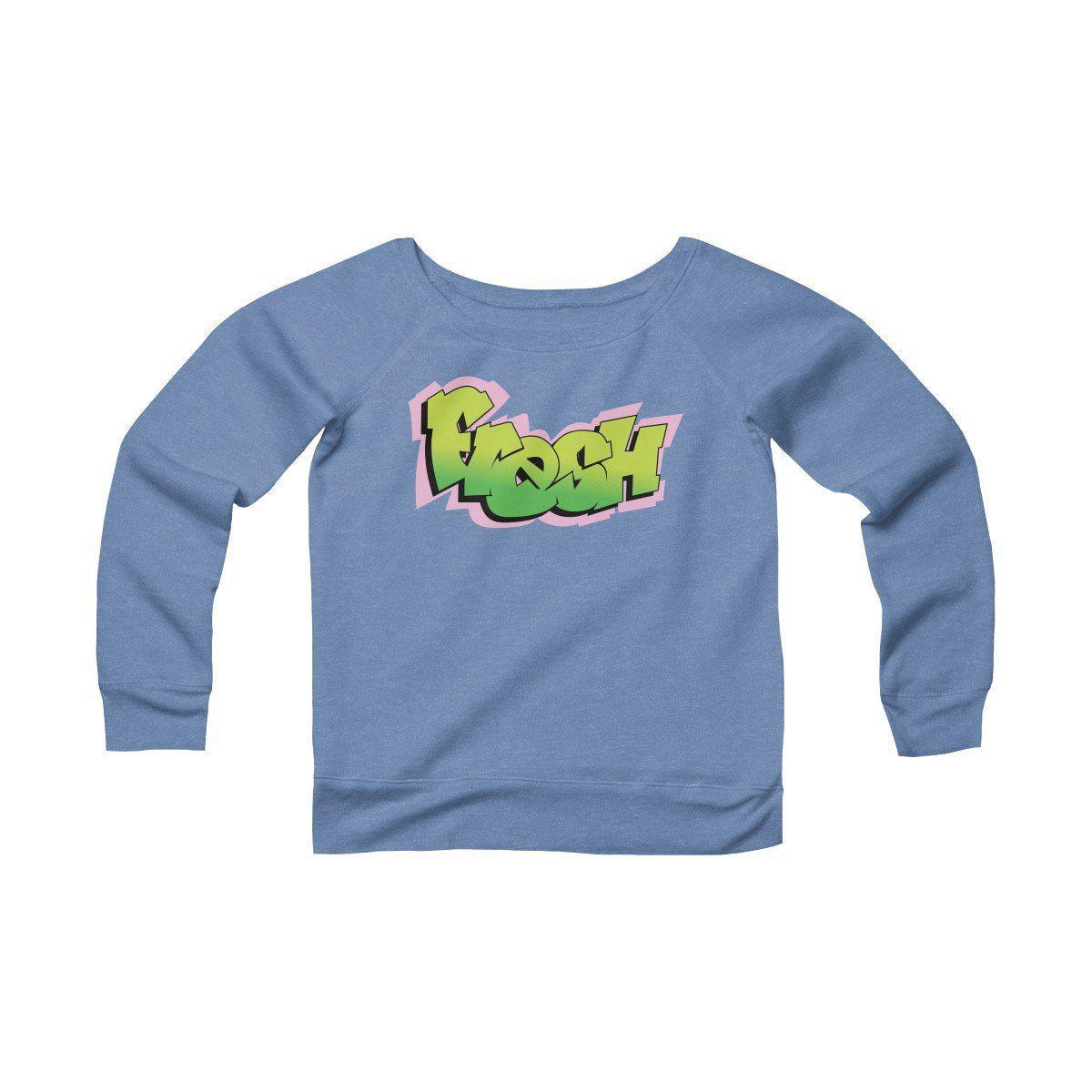 The Fresh Prince Women's Sponge Fleece Wide Neck Sweatshirt-Blue TriBlend-S-Archethype