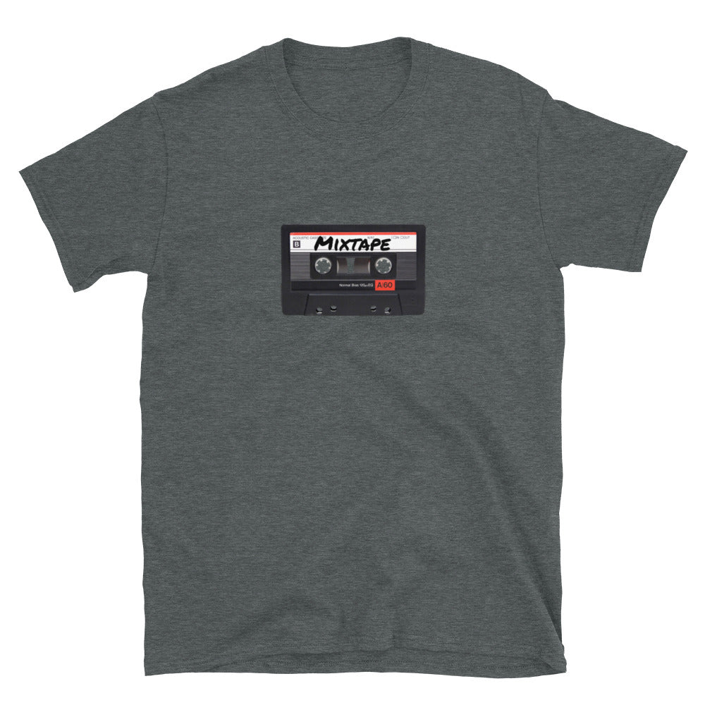 Personalized Mixtape Cassette T-Shirt-Dark Heather-S-Archethype