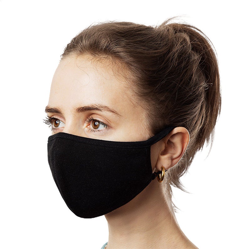 Plain Face Mask Black (3-Pack)-Archethype