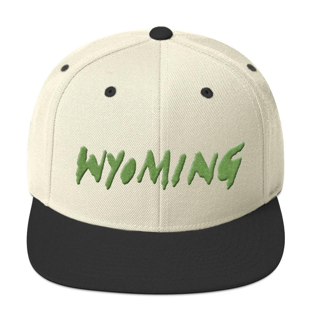 Wyoming Merch Snapback Hat-Natural/ Black-Archethype