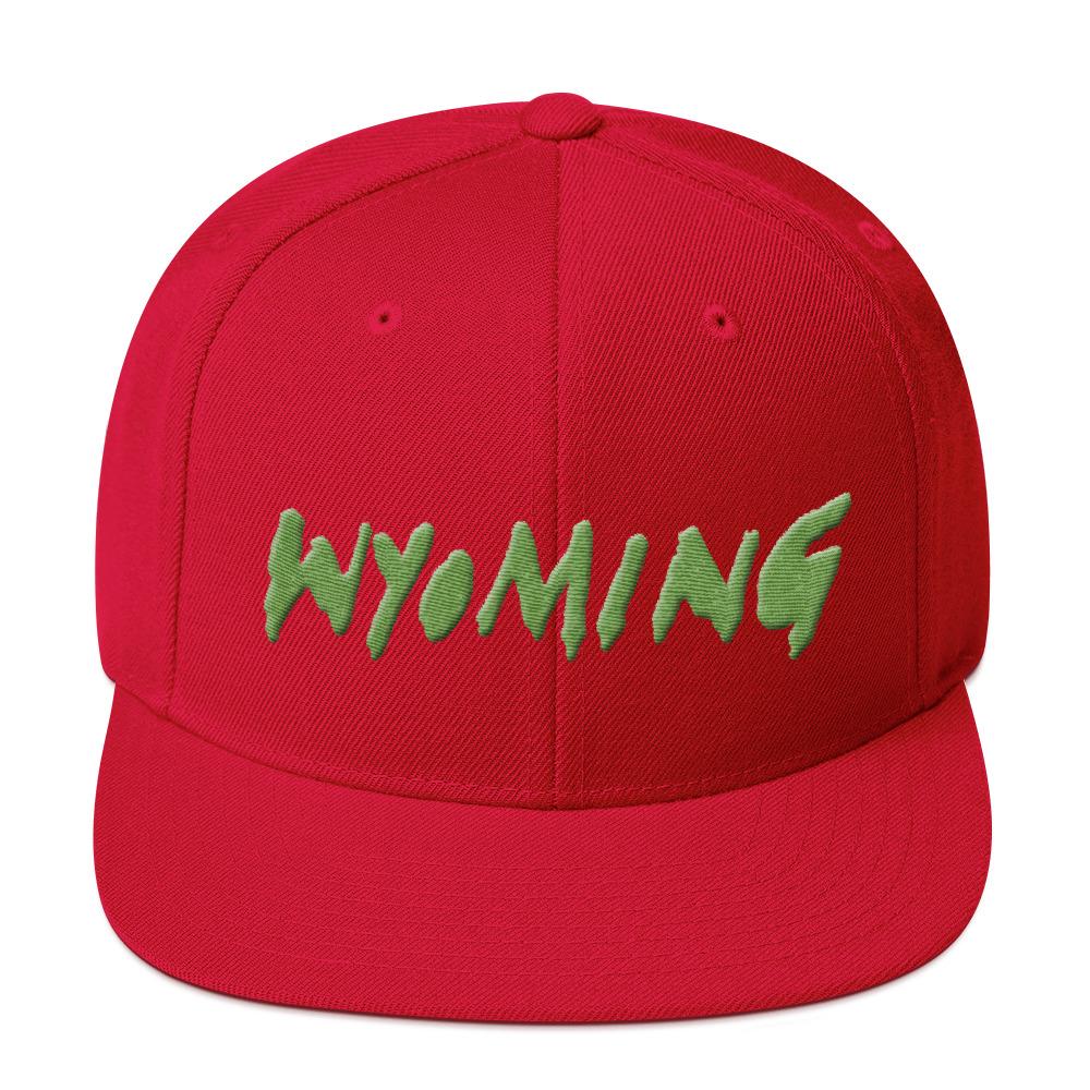 Wyoming Merch Snapback Hat-Red-Archethype