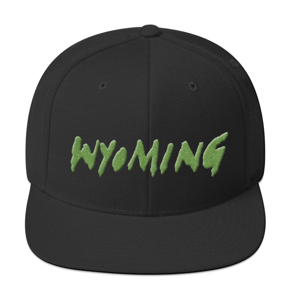 Wyoming Merch Snapback Hat-Black-Archethype