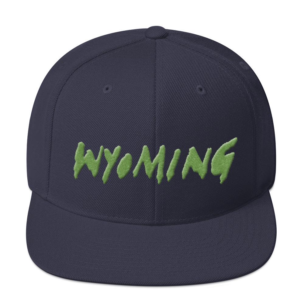 Wyoming Merch Snapback Hat-Navy-Archethype