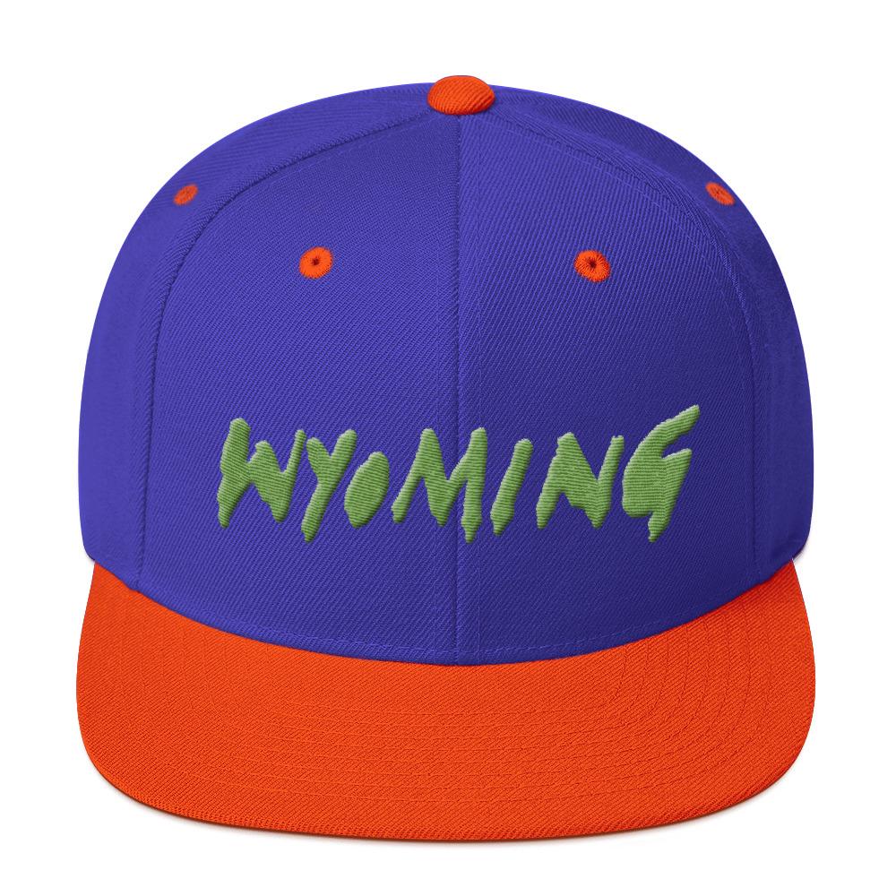Wyoming Merch Snapback Hat-Royal/ Orange-Archethype