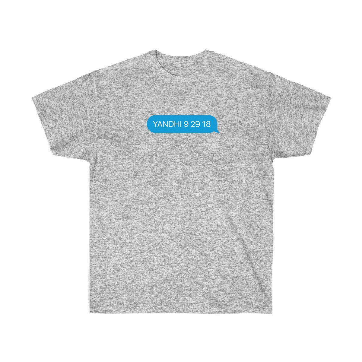 YANDHI 9 29 18 Kanye West iMessage Inspired Tee-Sport Grey-S-Archethype