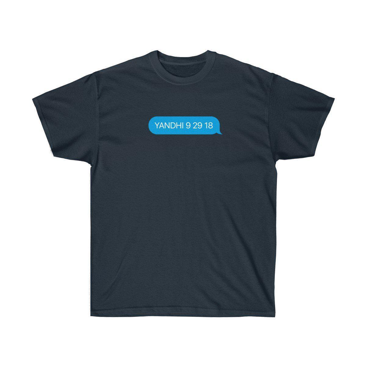 YANDHI 9 29 18 Kanye West iMessage Inspired Tee-Navy-S-Archethype